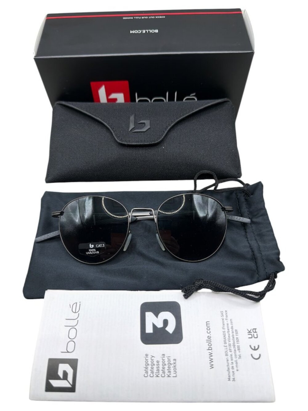 Bolle Unisex Radiant Sunglasses in Gun Matte (NEW)
